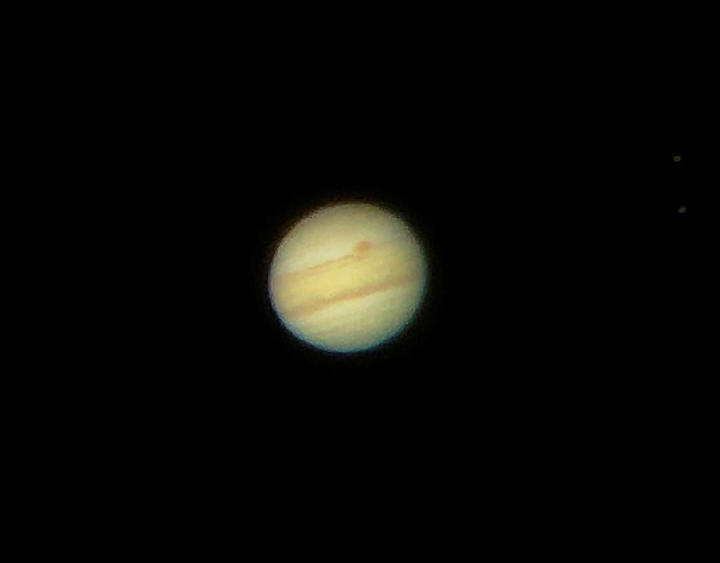Image of Jupiter taken through a Dobsonian Telescope